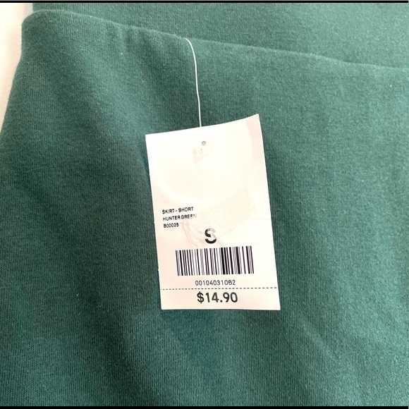 Forever 21 NWT Dark Green Lace Up Mini Skirt Size Small - Picture 6 of 9